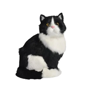 Black & White Cat Stuffed Animal 26cm/10.2" Toy Plush Cute Soft Kid Gift Decor - Picture 1 of 7