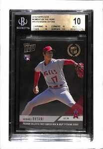 YOU PICK 2018 TOPPS NOW MOMENT OF THE YEAR #MOY3 SHOHEI OHTANI BGS 9.5, 10 - Picture 1 of 14