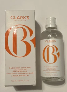Clark's Botanicals 7-Acid Daily Glow Peel Full Size 3.3oz, 100ml NIB Sealed - Picture 1 of 1