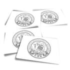 4x Rectangle Stickers - BW - Monaco Monte Carlo Travel Stamp #40440