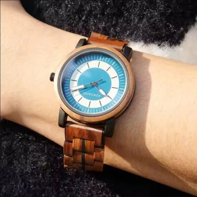 Reloj de cuarzo de madera clásico premium | Movimiento japonés | Elegante y ligero Foto 1 de 4