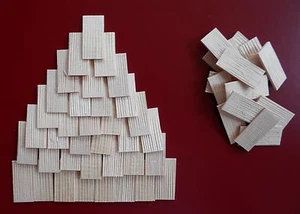 500 Holzschindeln/Dachschindeln Lärche 40x19 Vogelhaus- Krippe-Modellbau - Bild 1 von 1