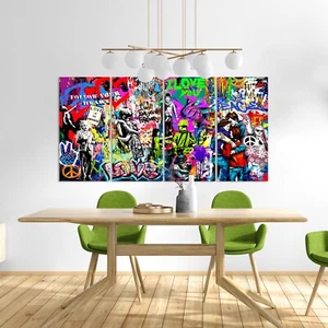 Banksy Graffiti Wandkunst Moderne Street Art Acrylglas, Leinwand Kunst Druck - Bild 1 von 12
