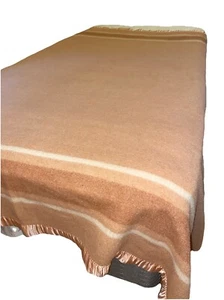 Chatham Wolldecke lachsrosa Satinborte 69 x 76" Twin warm Vintage - Bild 1 von 11