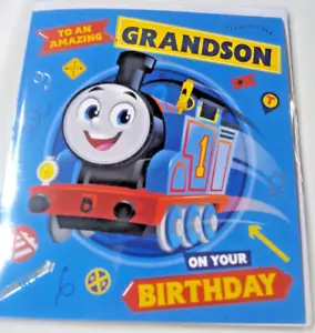 Thomas & Friends Grandson Birthday card - Fast Friends Thomas birthday card - Picture 1 of 1