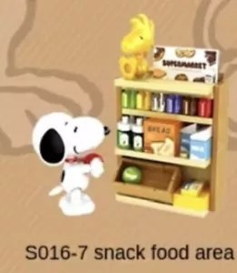 Peanuts Snoopy Supermarket Blocks box ‘ Snacks Area ‘ 8 To Collect Set Gift - Picture 1 of 7