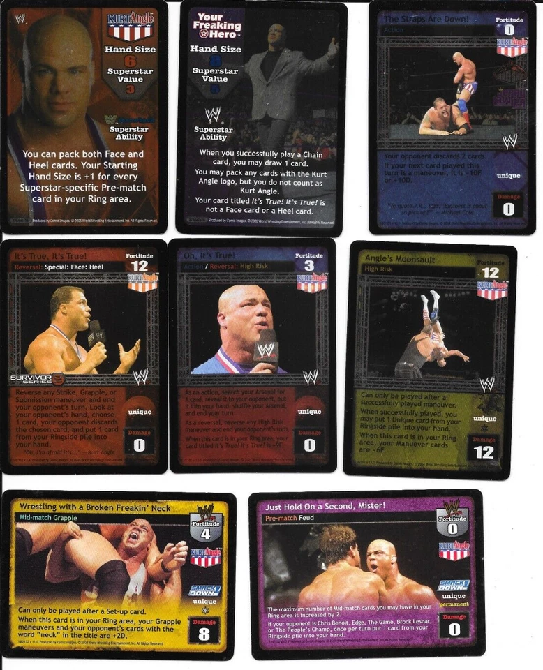 WWE RAW DEAL - 11 Kurt Angle + YFH Cards *FREE SHIPPING* FOIL ULTRA RARE - Image 1 of 2