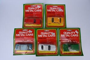 5 Sealed Quality Metal Cars Opening door: Mercedes 350 SE Golf Fiat 132 Volvo245