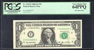 FR. 1933-F 2006 $1 FW FRN ATLANTA, GA “LOW SERIAL #6895” PCGS UNCIRCULATED-64PPQ - Picture 1 of 2