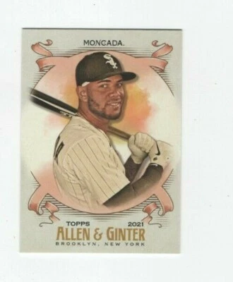 2021 TOPPS ALLEN & GINTER BASEBALL - YOAN MONCADA CHICAGO WHITE SOX #152 - Image 1 of 3