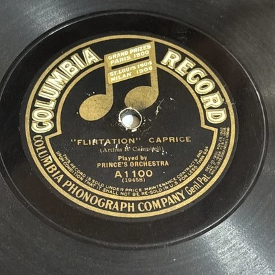 Prince's Orchestra "Flirtation" Caprice / Willow Grow March Columbia Record 1912 - Image 1 of 2