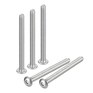 #4-40x1-1/4" Button Head Socket Cap Screws, 100pcs 304 Stainless Steel Screws - Picture 1 of 5
