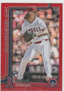 Logofractor cromado Topps 2025 Caden Dana refractor rojo 4/5 radiocontrol Rookie Angels #245 - Imagen 1 de 1