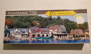  Boathouse Row At The Waterfront, Schuykill. Panoramic Puzzle 750 Pieces 3 Ft.  - Picture 1 of 2