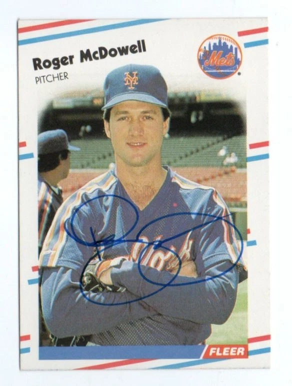 ROGER MCDOWELL NEW YORK METS 1988 FLEER IP/TTM AUTOGRAPH AUTO - Image 1 of 1