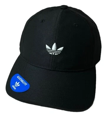 Adidas Original Relajado Moderno Negro Ajustable Correa Gorra Sombrero $28 Foto 1 de 4