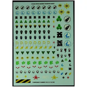 DEC29 DECALCO TRANSFER SHEET CHAOS SPACE MARINE 10*14 WARHAMMER 40000 - Bild 1 von 1