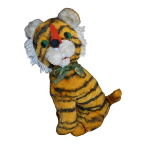 Antique ELKA Toys Tiger Cat Plush Foam Air Stuffed Felt Eyes 14" USA Made - Picture 1 of 9