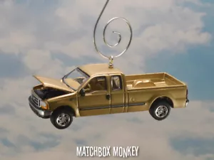 Gold 2004 Ford F-250 Super Duty Ext Cab Pickup Truck Custom Christmas Ornament - Picture 1 of 9
