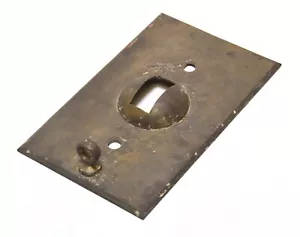 VINTAGE GEWÖLBTE MESSING ABDECKSCHALTERPLATTE - Bild 1 von 4
