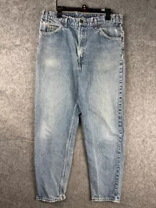 Vintage Levi's 550 Jeans Men's 35 x 30 (ACTUAL) Sky Blue Orange Tab Distressed - Picture 1 of 7