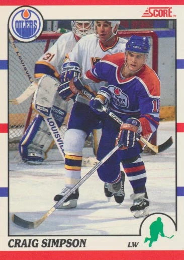 1990-91 Score Canadian #58 CRAIG SIMPSON - Edmonton Oilers - Bild 1 von 1