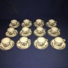 Vintage Maddock Indian Tree Pattern China Cups & Saucers (12 Sets) ~ Excellent