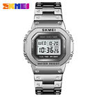 SKMEI Men Watches Steel Wristwatch Digital Stopwatch LED Chronograph Sport Watch