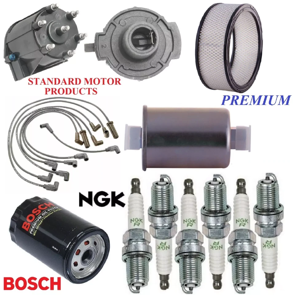 Tune Up Kit Filters Cap Wire Spark Plugs For CHEVY C1500 V6 4.3L; TBI 1992-1995 - Image 1 of 1