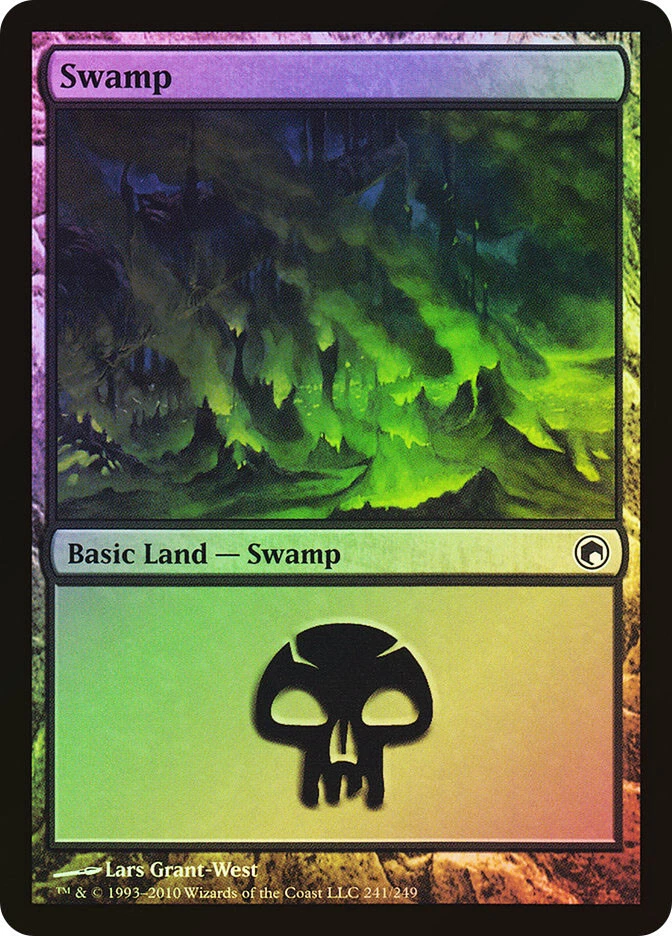 MTG FOIL Swamp 241  - Scars of Mirrodin #241 - Image 1 of 1