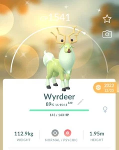 Shiny Wyrdeer Reg or Unreg ✨Pokemon Trade Go ✨ - Picture 1 of 1