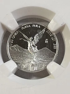 2010-Mo Mexico 1/20 Silver Onza Graded PR 70 DCAM by NGC - Picture 1 of 4