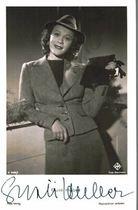 Gusti Huber Original Signature On Ross Card No. 6123d