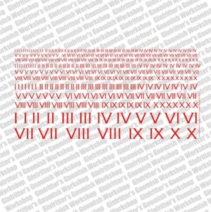 GINFRITTER ROMAN NUMERAL IN RED DECALS TRANSFERS COMPATIBLE W/ WARHAMMER - Picture 1 of 2