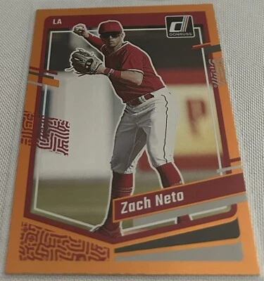 2023 Donruss Baseball Zach Neto Los Angeles Angels Holo Orange Parallel #103 - Image 1 of 2