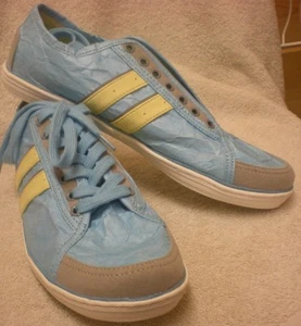 UNSTITCHED UTILIDADES Zapatillas Tyvek Azul y Amarillo Zapatos Talla 8 - Imagen 1 de 9