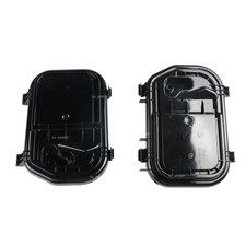 2Pcs Fit For Audi 2005-11 A6 S6 Left+Right Headlight Cover Protective Cap Black