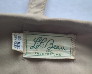 Vintage Script Logo 60s/70s LL Bean Fly Fishing Vest Khaki Padded USA - Imagen 1 de 11