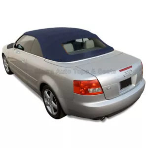 Audi A4 2003-09 Convertible Soft Top, w/ Glass Window, Twill Cloth, Blue - Bild 1 von 9