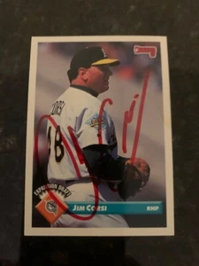 JIM CORSI AUTOGRAPH 1993 Donruss Baseball Card - Picture 1 of 2