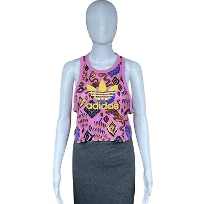 Camiseta Regata Adidas Farm Rio Trefoil Estampa Floral PEQUENA Estampa de Leopardo Cobras - Imagem 1 de 4