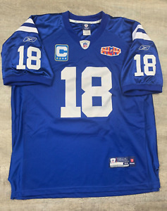 Indianapolis Colts Peyton Manning Super Bowl XLIV Jersey Sz 48 (XL) Stitched