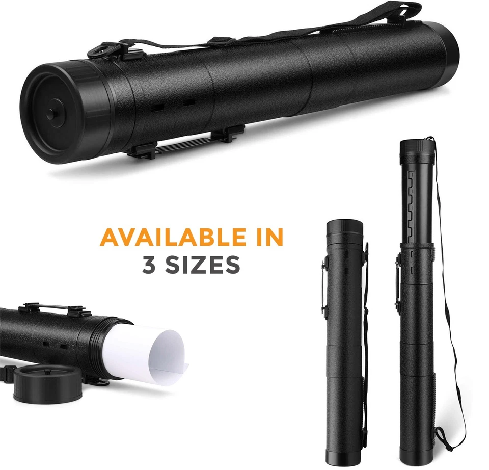 NUEVO EXTENSIBLE CON MANGO DE TRANSPORTE PORTAFOLIO TUBO DE ALMACENAMIENTO CAJA DE DIBUJO SOPORTE DE IMPRESIÓN Foto 1 de 1