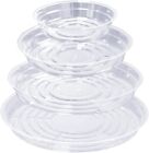 24 Pack Plant Saucer, Clear Plastic Plant Pot Saucer, Made of Thicker, Stronger