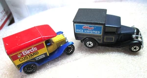 Metal Miniature Trucks Matchbox Kelloggs Rice krispies Bird's Custard - Picture 1 of 3