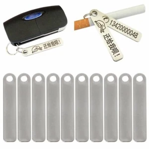 Custom Phone Number Keychain Anti-lost Pendant Blank Bar Keyring Jewelry Making - Picture 1 of 7