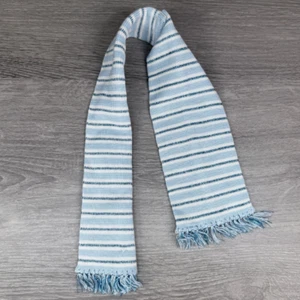 American Girl Bitty Baby Winter Wonderland Pale Blue Knit Striped Scarf Only - Picture 1 of 13
