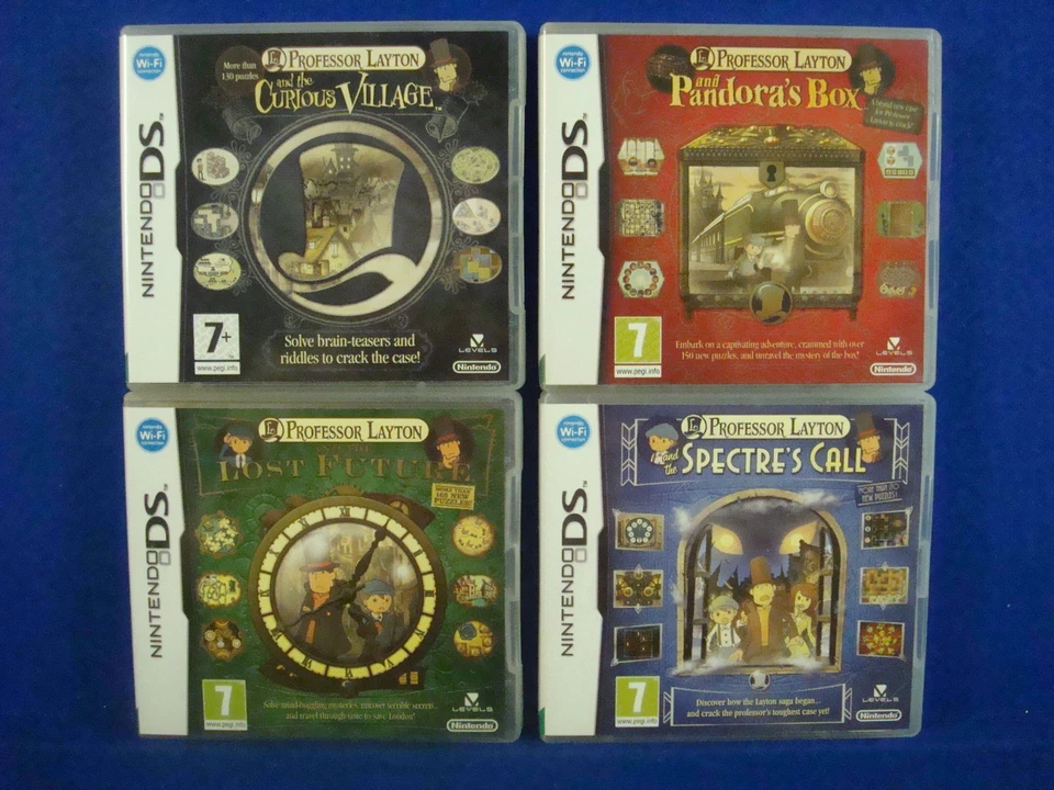 ds PROFESSOR LAYTON X4 Curious Village Pandora Box Lost Future Spectres Call PAL - Image 1 of 1