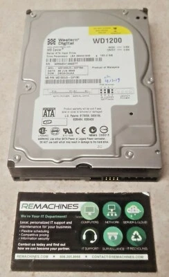 WESTERN DIGITAL WD1200JD-00FYB0 SATA 120GB WD HARD DRIVE TESTED FREE SHIPPING! - Image 1 of 4