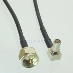 MS147 male plug right angle to F male RG174 cable jumper pigtail 3G USB modem - Picture 1 of 1